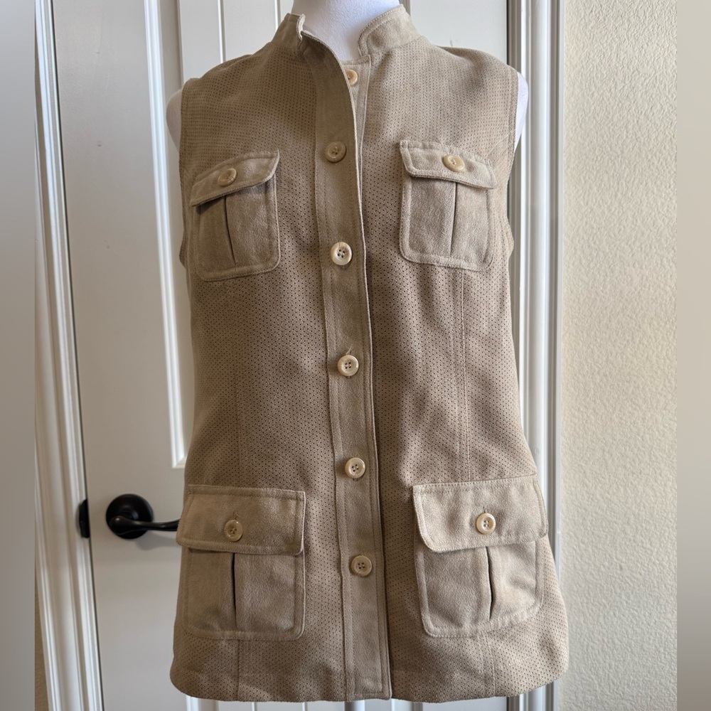 NWT Cato Faux Suede perforated vest
